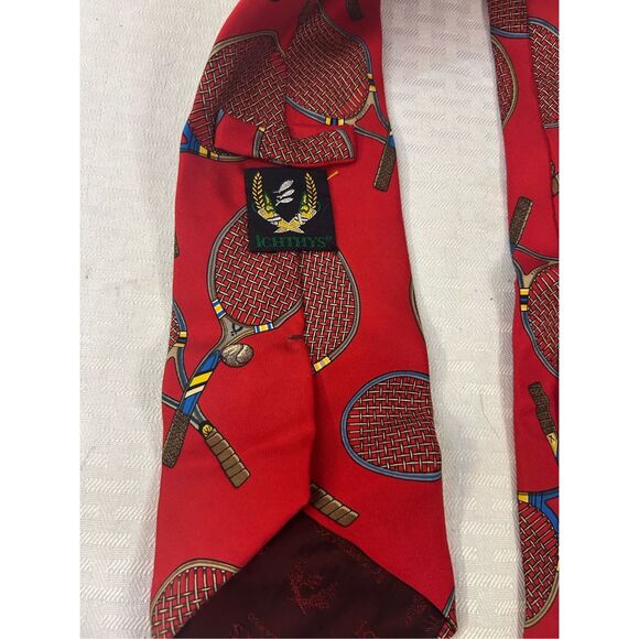 Ichthy's 100 silk Tennis ball tie - Picture 6 of 7